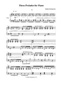 Prelude No.1 from Three Preludes for Piano